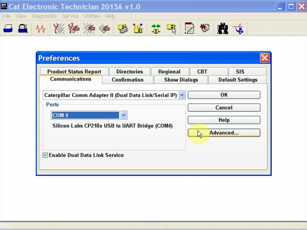 Real 2015A Caterpillar ET3 Adapter III Software Display 1