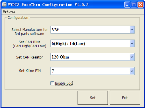 VVDI2 – PassThru J2534 Configuration software