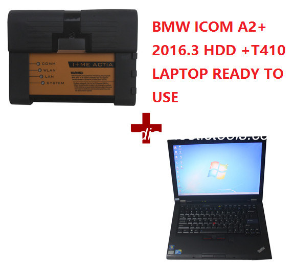 Super BMW ICOM A2 BMW Diagnostic Tools With 2016.3V HDD Plus Lenovo T410 Laptop Support Multi ...