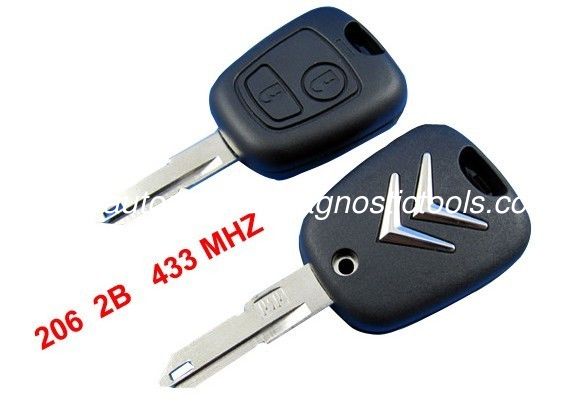 Citroen C2 Remote Key 433MHZ, 2 Button Citroen Auto Remote Key Blanks