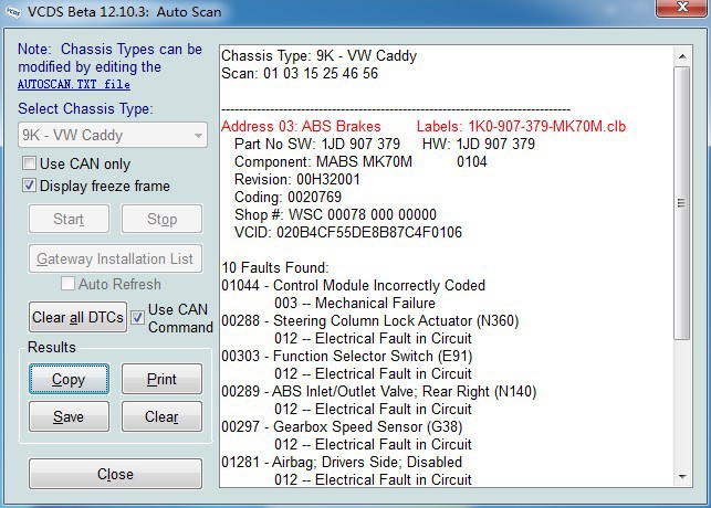 vag com VCDS Beta 12.10.3 Auto Scan