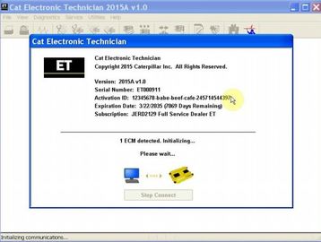 CAT Caterpillar ET Wireless Diagnostic Adapter With Dell D630 Laptop Software Re-installed