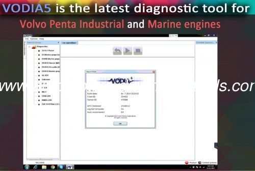VODIA5 Auto Diagnostic Software For Volvo Penta Industrial And Marine 1 Years Warranty