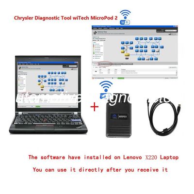 Good price WIFI Chrysler Diagnostic Tool WiTech MicroPod 2 With T420 Laptop online