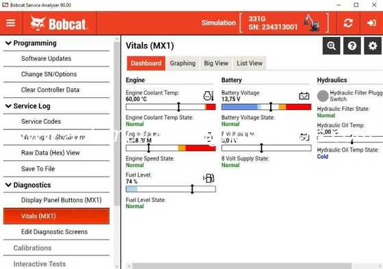 Good price Service Analyzer v92.16 Diagnostic Software For Bobcat online