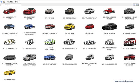 Good price 【Chrysler EPC】2025.07 FCA EPC5 Spare Parts Catalog For Chrysler online