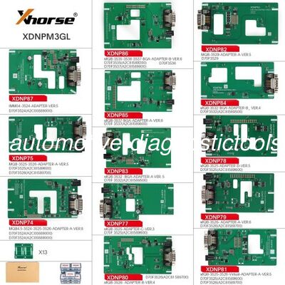 Good price 2026 Xhorse MQB48 No Disassembly No Soldering 13 Full Set Adapters XDNPM3GL Work with Multi-Prog, VVDI Prog, Key Tool Plus online